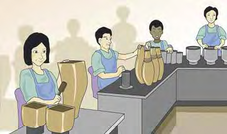 Illustration of workers sharing workload to avoid any worker being overloaded.