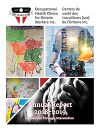 Cover of 2018/2019 OHCOW Annual Report