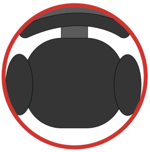 Icon showing the seat pan of an office chair