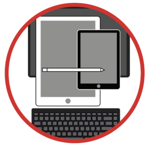 Icon depicting mobile tablets