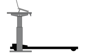 Illustration of a treadmill desk