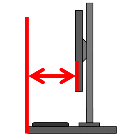 Monitor 1 Distance (from front of keyboard tray)