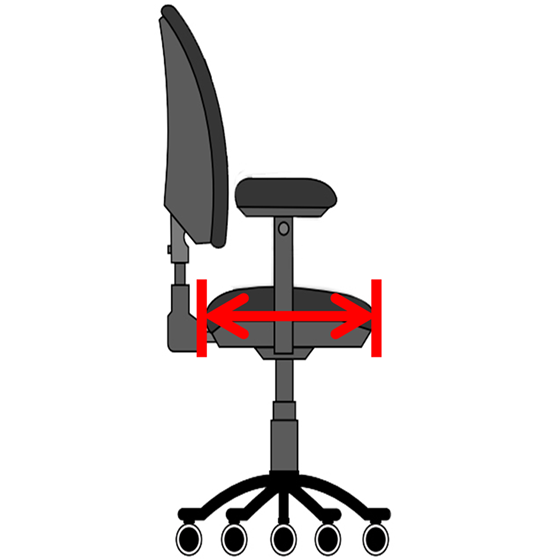 Seat Pan Depth (from back rest)