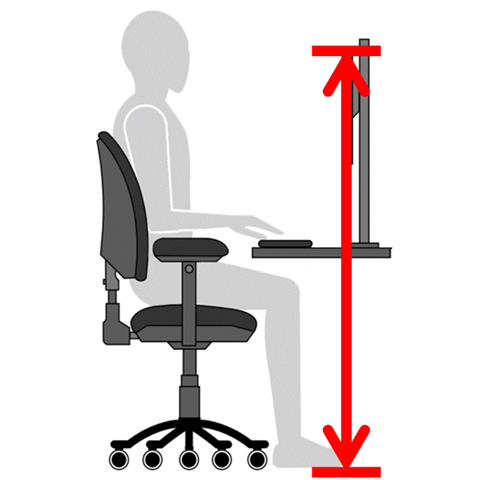 Seated Monitor 1 Height (from floor)