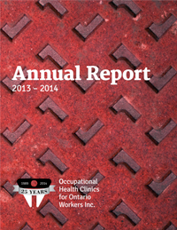 Cover of 2013/2014 OHCOW Annual Report