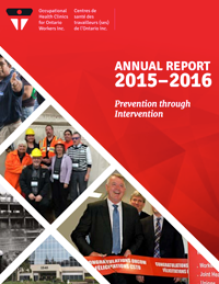 Cover of 2015/2016 OHCOW Annual Report