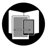 Icon showing a book, tablet and mobile phone representing the concept of Additional Resources