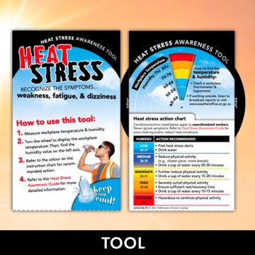 Feature image for the Heat Stress Awareness Wheel Tool from OHCOW.