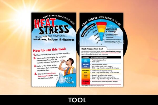 Feature image for the Heat Stress Awareness Wheel Tool from OHCOW.