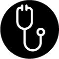Icon of a medical stethoscope