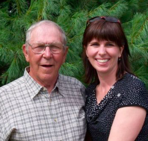 A photo of Janice Martell and her father Jim Hobbs