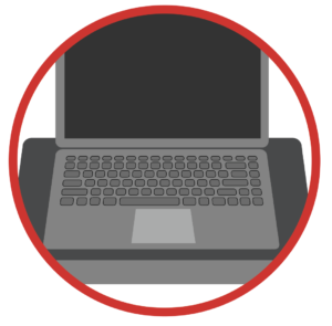 Icon depicting a laptop computer