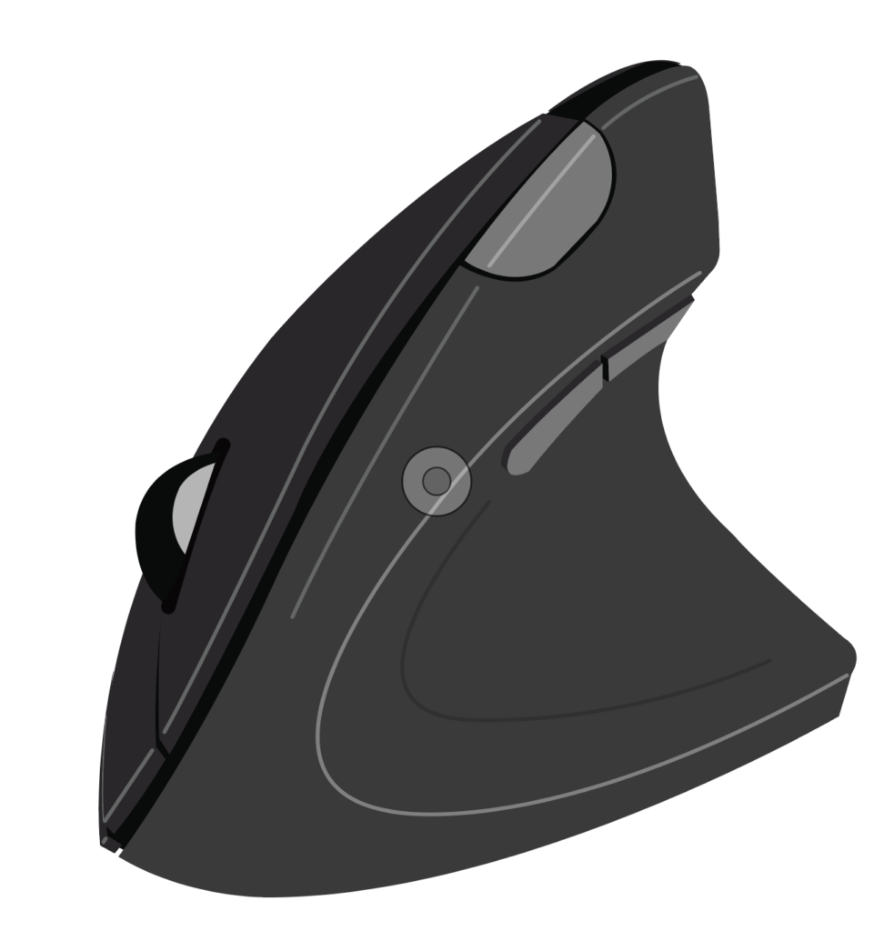 Illustration of a vertical mouse
