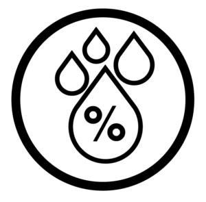 Icon showing droplets of water/moisture depicting the concept of humidity levels