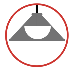 Icon of a light fixture hanging from a ceiling