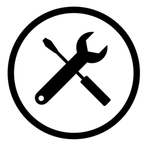 Icon of a wrench and screwdriver depicting the concept of maintenance