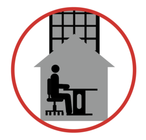 Icon depicting a temporary or secondary office location