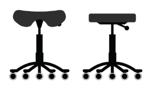 Illustration of two different types of stools