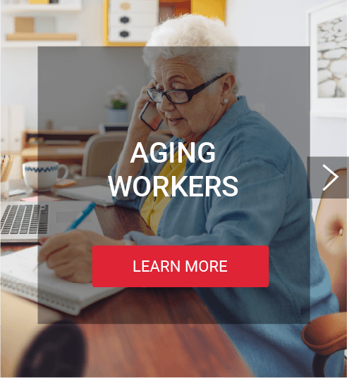 Background photo of an aging worker