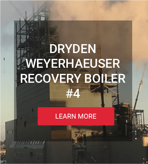 Image block for the Dryden Weyerhaeuser Recover Boiler #4 project