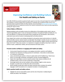 Thumbnail of the "Improving Confidence and Building Culture" factsheet