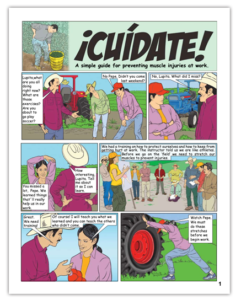 Snapshot of a comic strip entitled "Injury Prevention"