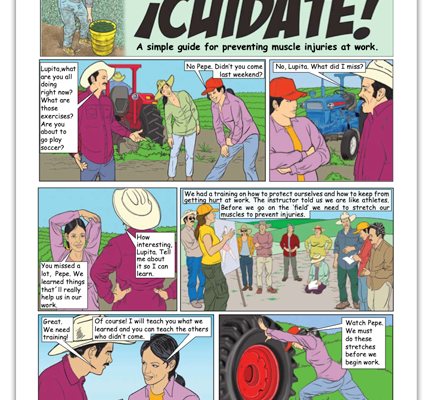 Snapshot of a comic strip entitled "Injury Prevention"