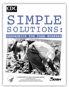 Snapshot of the cover of the Simple Solutions: Ergonomics for Farm Workers brohure