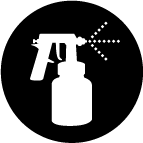Icon of a pressurized spray painting tool