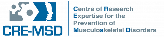 Logo for the Centre of Research Expertise for the Prevention of Musculoskeletal Disorders (CRE-MSD)