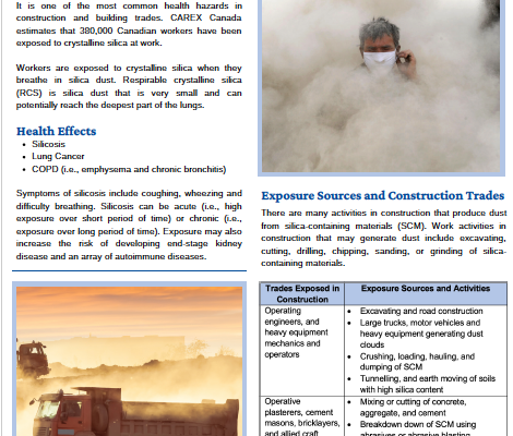 Snapshot of the Crystalline Silica factsheet