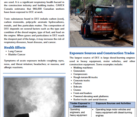 Snapshot of the Diesel Engine Exhaust factsheet