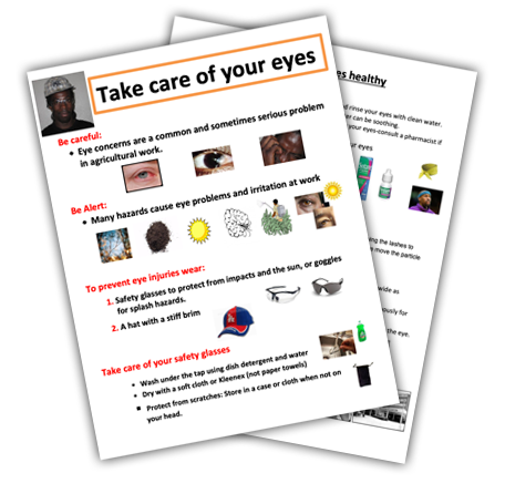 Thumbnail image of the Take Care of Your Eyes handout from OHCOW