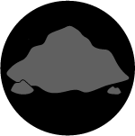 Icon of a pile of dirt representing dirt or top soil