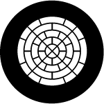 Icon of a circle of patio pavers or tiles representing granite