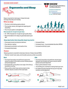 Ergonomics of Sleep Info Sheet