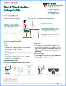 Ergonomics of Workstation Setup Info Sheet