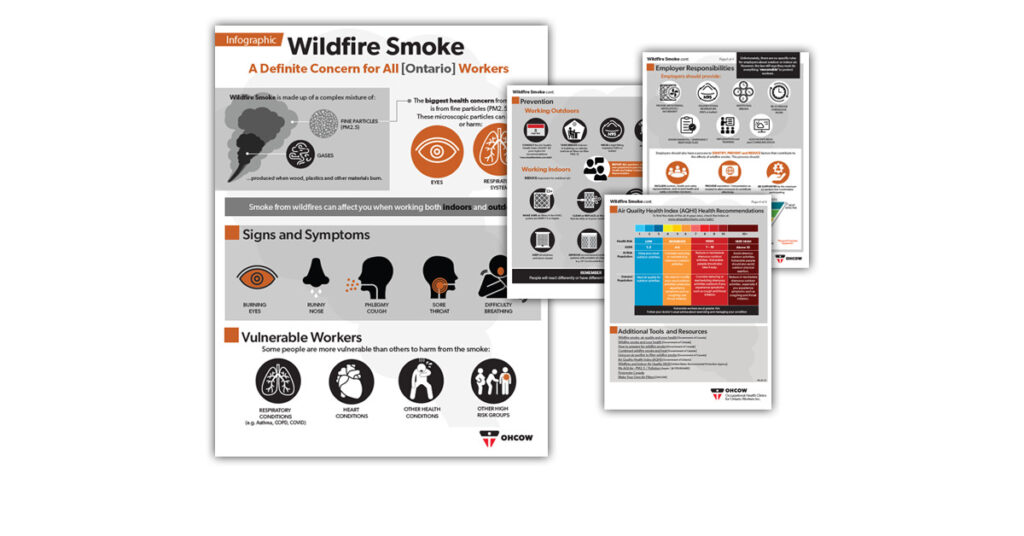 A snapshot of the OHCOW Wildfire Smoke infographic