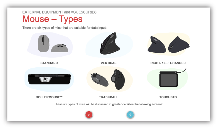 A screenshot from OHCOW's Office Ergonomics e-course