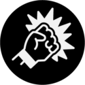 Icon of a fist for the concept of psychosocial factors