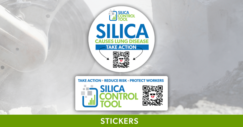 Feature image of the Silica Control Tool stickers from OHCOW.