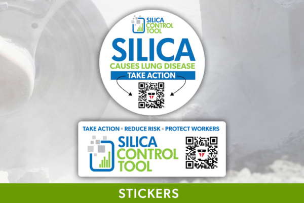 Feature image of the Silica Control Tool stickers from OHCOW.